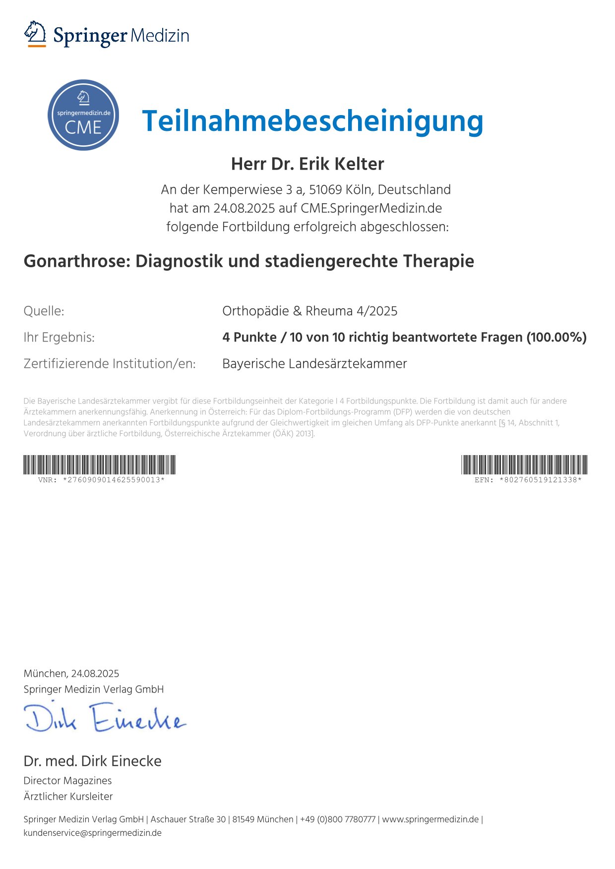 Orthopdie Rheuma 4 2025 Gonarthrose Diagnostik und stadiengerechte Therapie-
